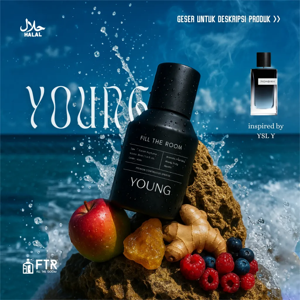 FTR YOUNG Extrait De Parfum 100ML - 35ML - Parfum Pria Wangi Tahan Lama - Long Lasting - Extrait Parfum - Men Fragrances