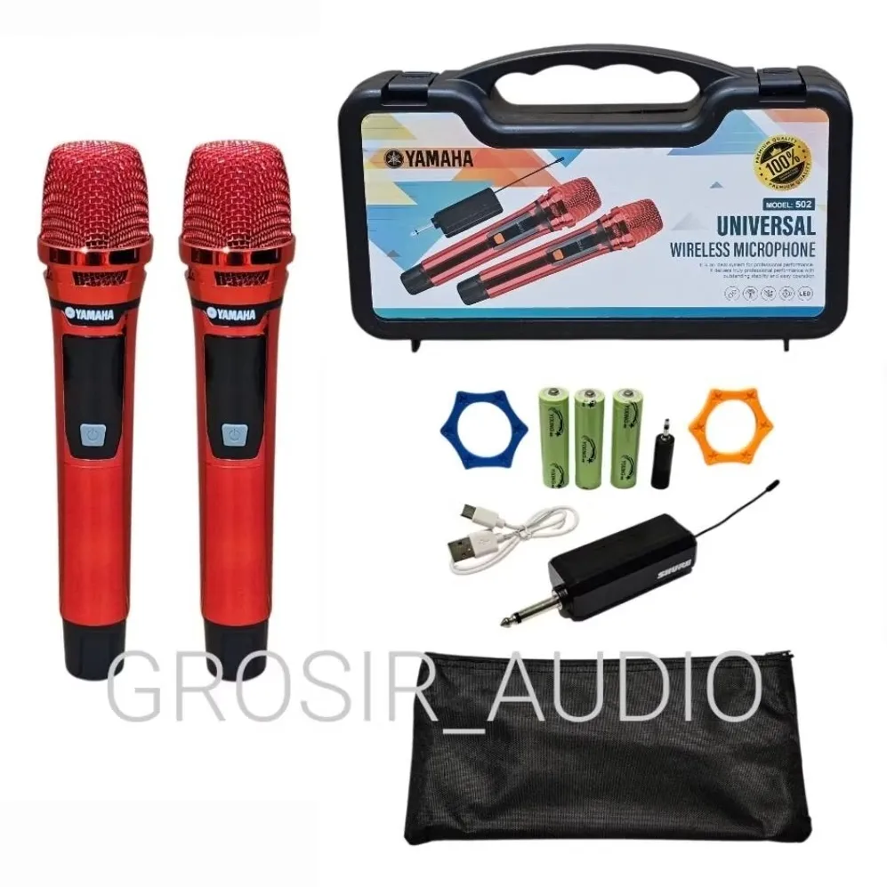 MIC WIRELESS YAMAHA 502 YAMAHA LX88 MICROPHONE WIRELESS YAMAHA LX 88 MIC YAMAHA-502 DENGAN 2 MIKROFON WIRELESS