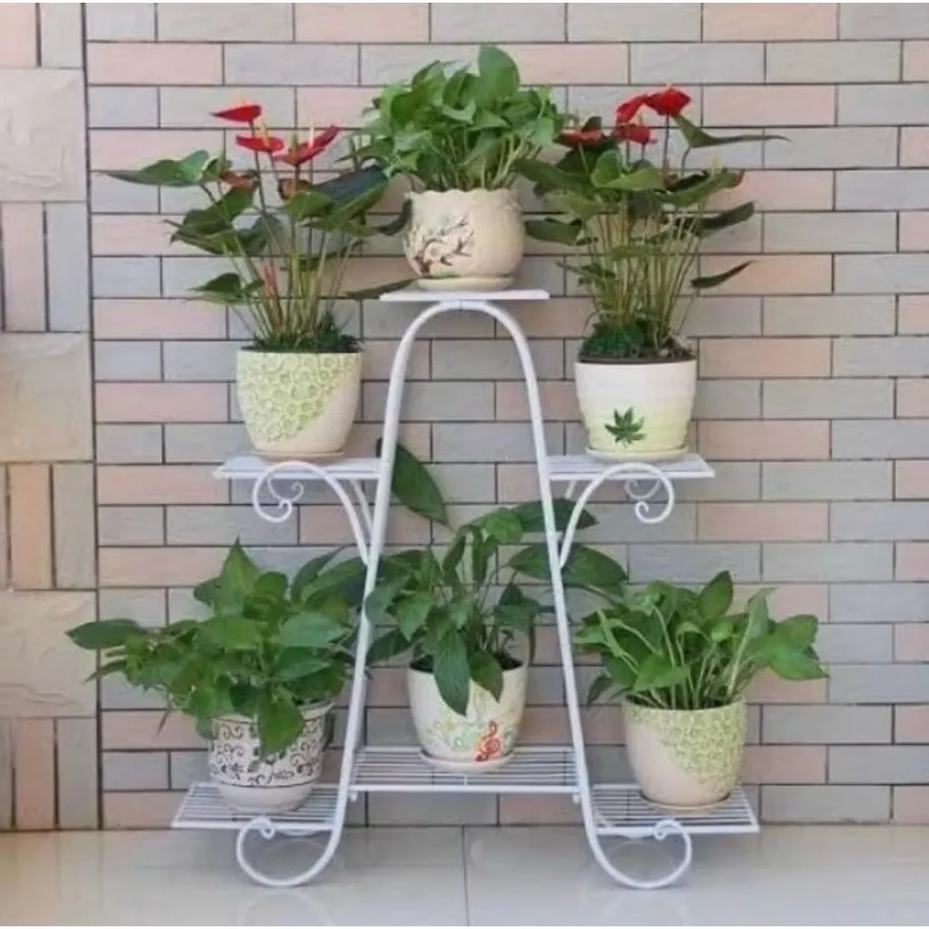 RAK POT BUNGA SUSUN 6 Aesthetic / STANDING POT SUSUN 6 BESI