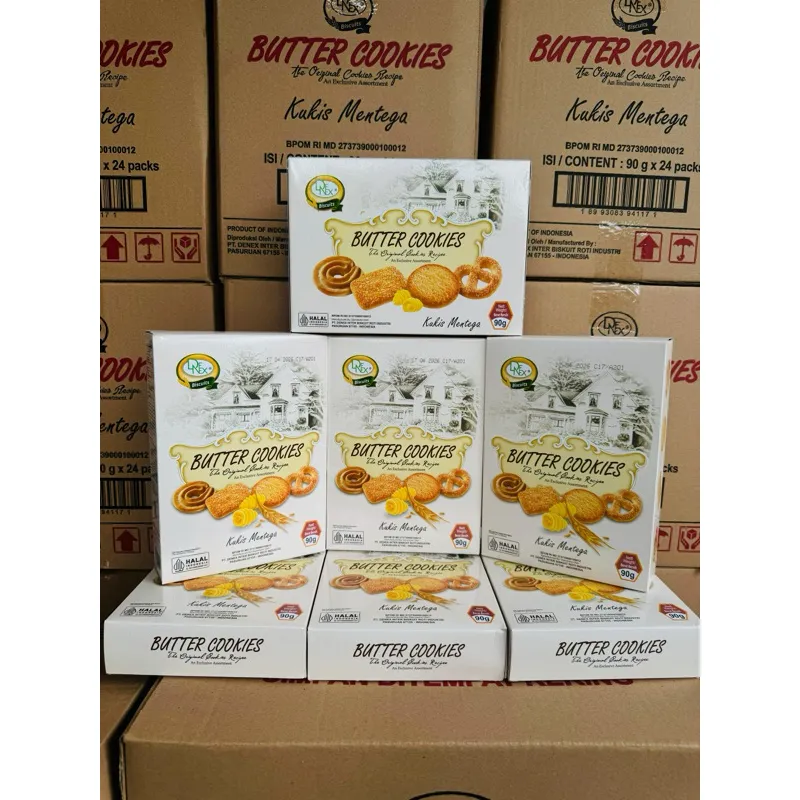 Denex Butter Cookies 90gr Snack Hajatan 1 Dus Isi 24 Exp 2027