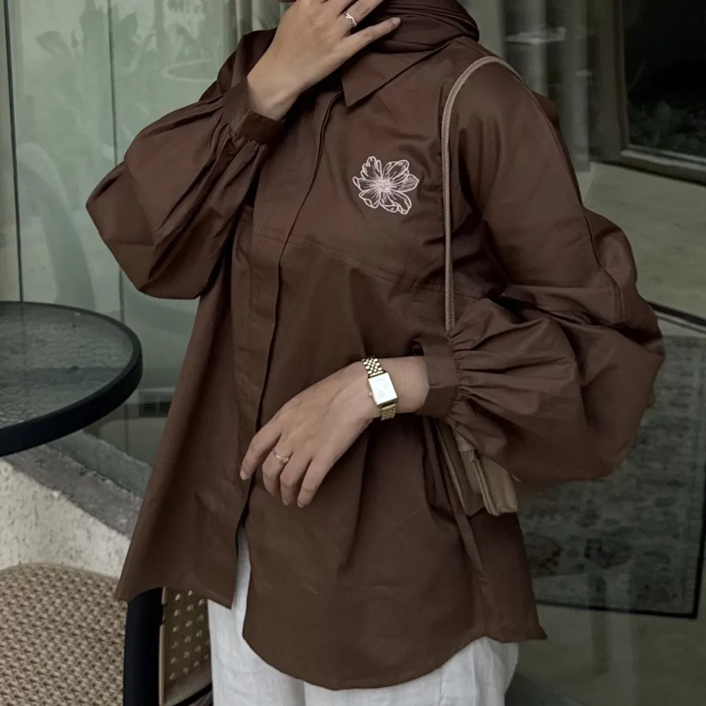 Hosofshopaholic - SAVANA SHIRT -  Kemeja Basic  - Baju Lengan Panjang - Atasan Wanita Kekinian