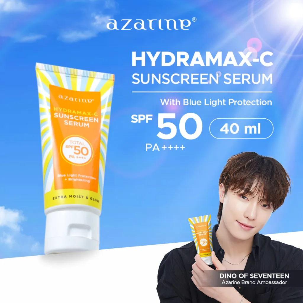 Azarine Hydramax-C Sunscreen Serum SPF50 PA++++ 40ml [LOLOS UJI INVIVO INVITRO] Chemical Sunscreen Kulit Kering Sensitif