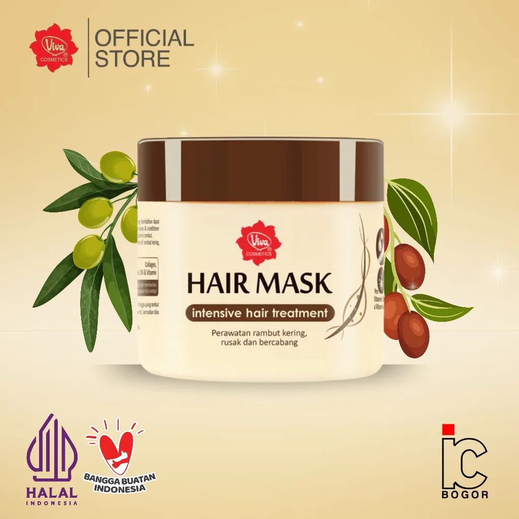 Viva Hair Mask - Masker Rambut untuk Rambut Kering, Rusak & Bercabang