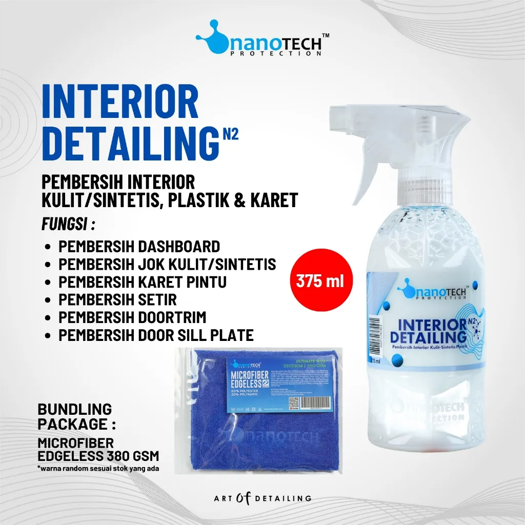 INTERIOR DETAILING - nanoTECH PROTECTION - INTERIOR CLEANER - PEMBERSIH INTERIOR MOBIL - JOK DASBOARD PLAFON MOBIL
