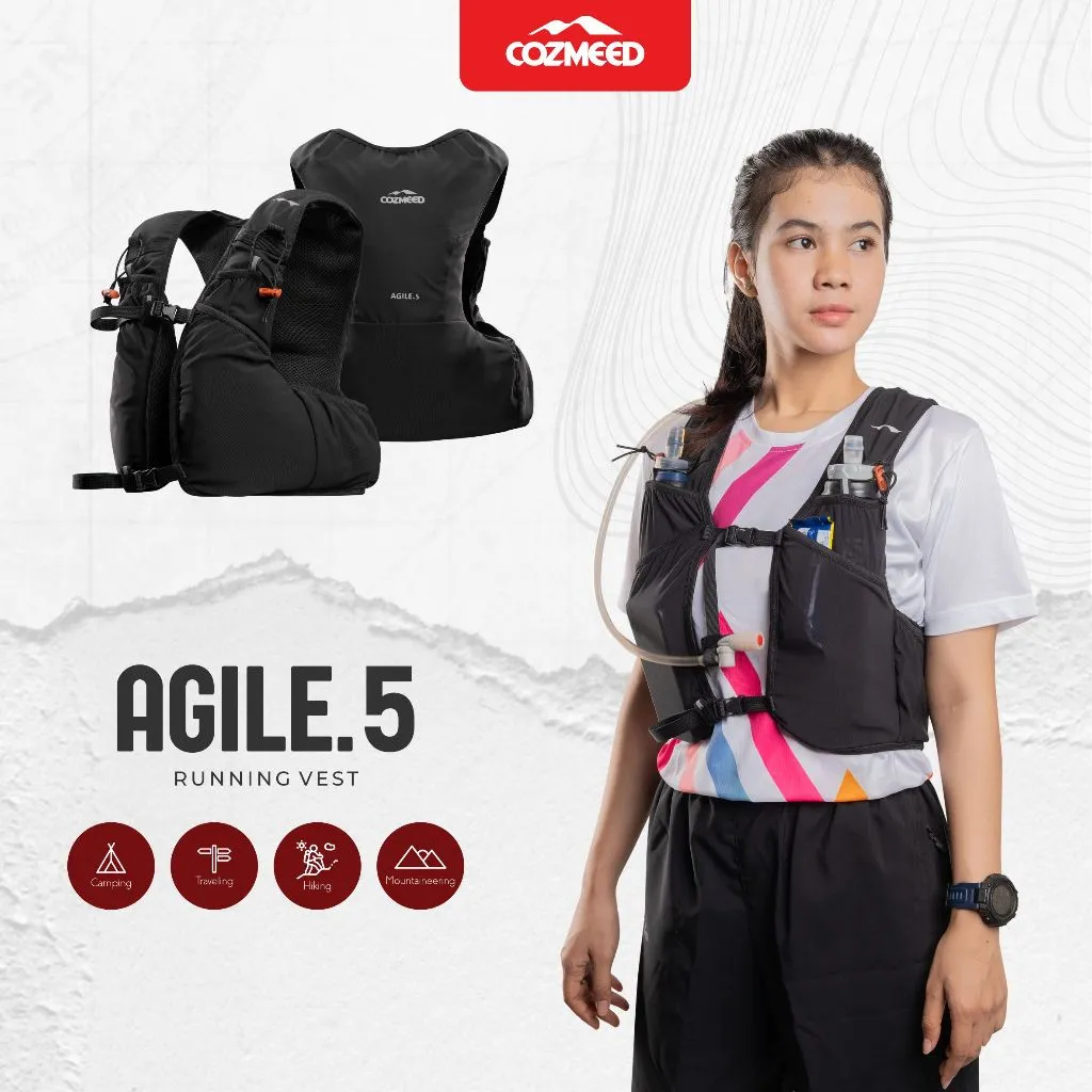Cozmeed Vest Running Hydropack Tas Lari Agile 5 Rompi Gunung Outdoor Ultralight