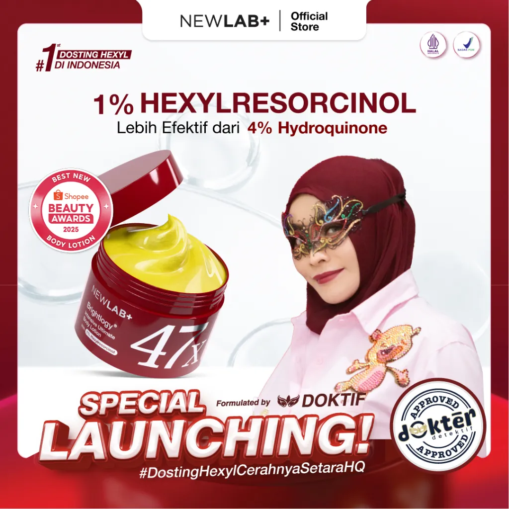 NEWLAB Brightlogy Intensive Ultimate Body Lotion with 1% Hexyl | Body Lotion Pemutih Badan | Handbody | Body Care untuk Mencerahkan |Whitening Lotion