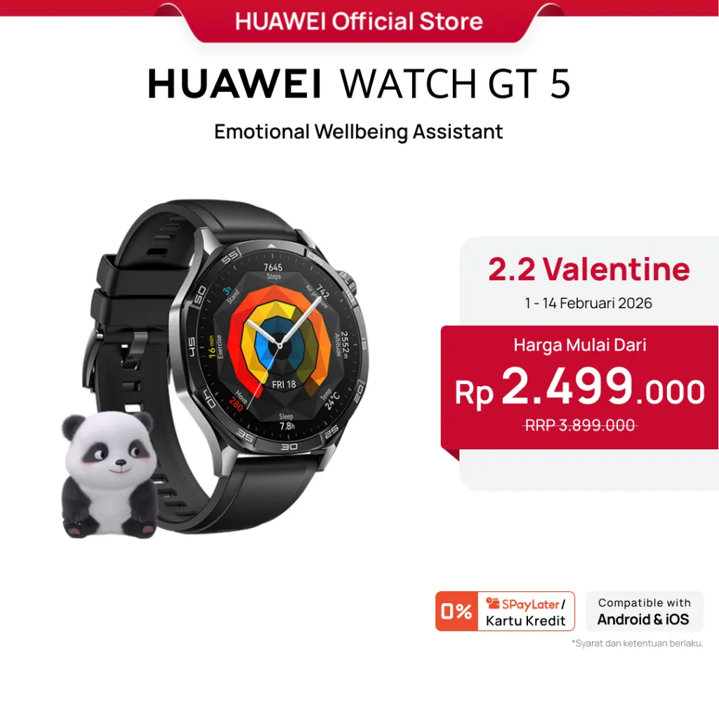 [Valentine's | Voucher s/d 12%] HUAWEI WATCH GT 5 Series Smartwatch | Fashion Edge | Pro-Level Sports | Golf Courses Map | Up to 2-Week Battery Life