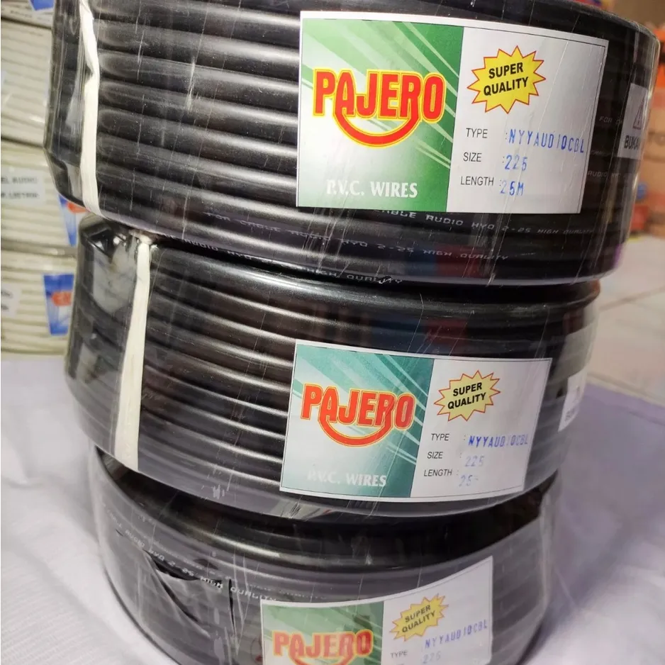 KABEL LISTRIK / KABEL AUDIO SERABUT TEBAL HYO 2 x 2.5 ( 25M -  Hitam merek PAJERO )