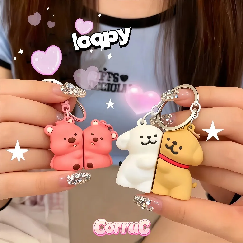 [Beli 1 Dapat 2 Pcs]Gantungan Kunci Loopy / Gantungan Kunci Couple Magnet/ Gantungan Tas Couple/ Gantungan Kunci Anjing/Gantungan Kunci 1 Set Pasangan Magnet / Gantungan Kunci Lucu/ Aksesoris Couple /Hadiah Ulang Tahun/Hadiah Ramadhan