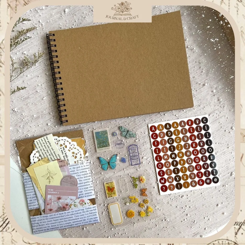 Scrapbook Album Kit Journaling Scrapbooking Kado Aesthetic