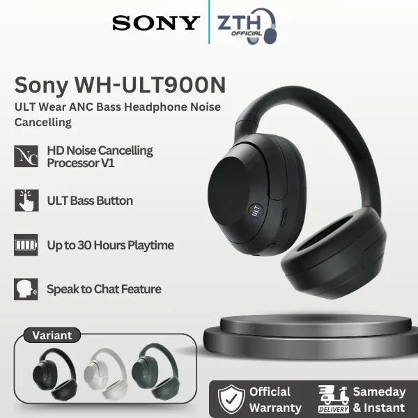 Sony WH-ULT900N WHULT900N ULT Wear ANC Bass Headphone Noise Cancelling