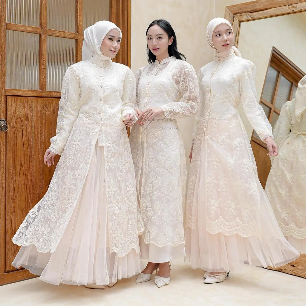 ASTRID LONG OUTER FLOWER EMBROIDERY