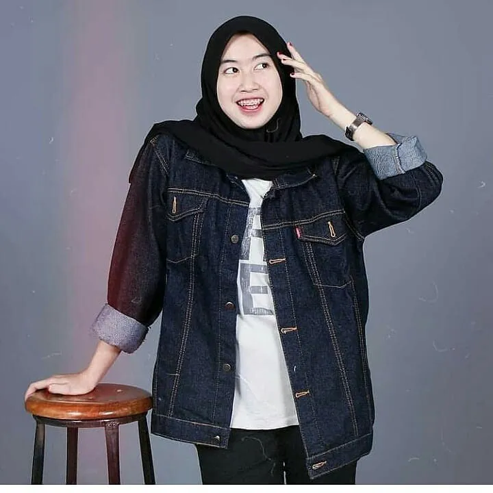 (BISA COD) JAKET JEANS WANITA / JAKET WANITA JUMBO / JAKET JEANS WANITA Uk. 2XL s/d 8XL