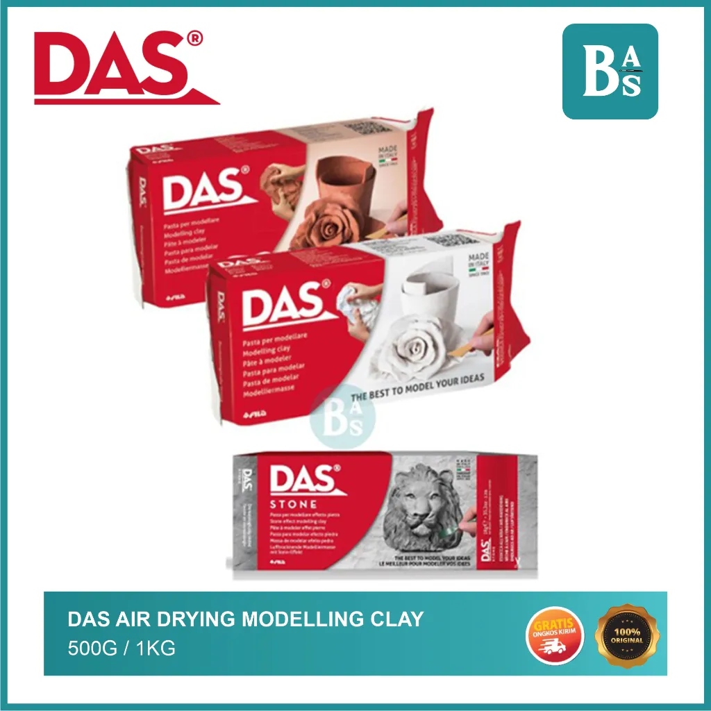 DAS - Air Drying Clay - 250gr/500gr/1kg - Bali Art Supplies