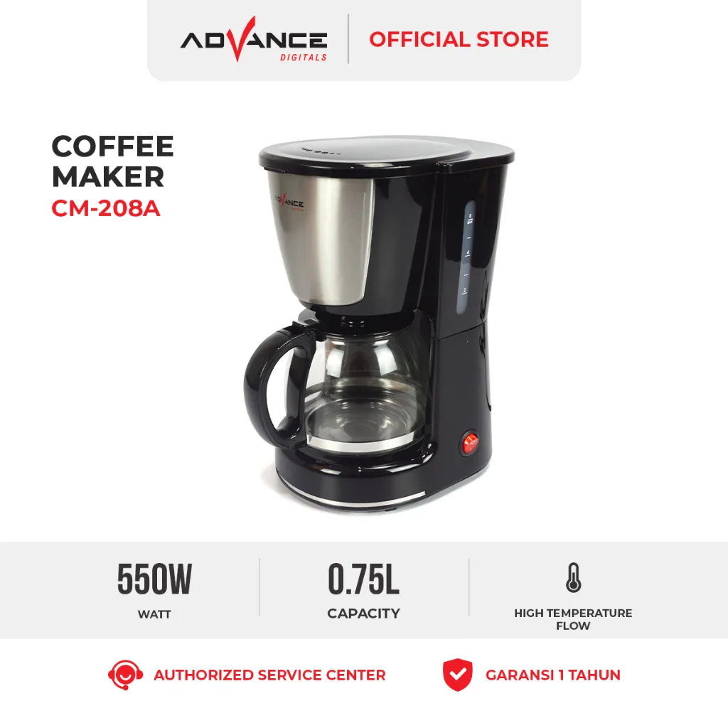 Advance Coffee Maker 750ml  Mesin Pembuat Kopi CM208A Garansi Resmi Advance 1 Tahun