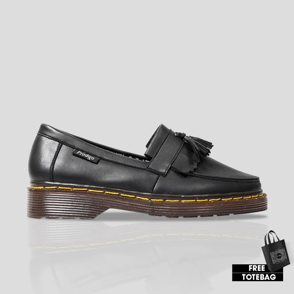 Prodigo * Sepatu Pria Barito hitam | Sepatu slip on | loafer | sepatu kerja | sepatu pantofel | Terbaru