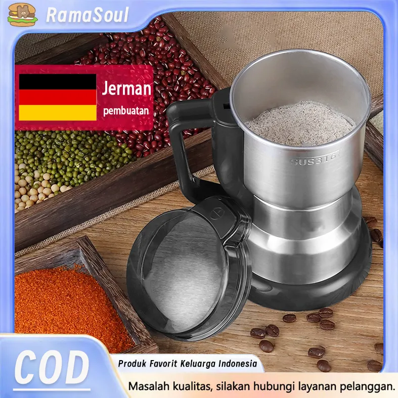 Mesin penggiling biji-bijian multifungsi/tepung Penggiling kopi 400g Grinder Herbal Biji Kacang