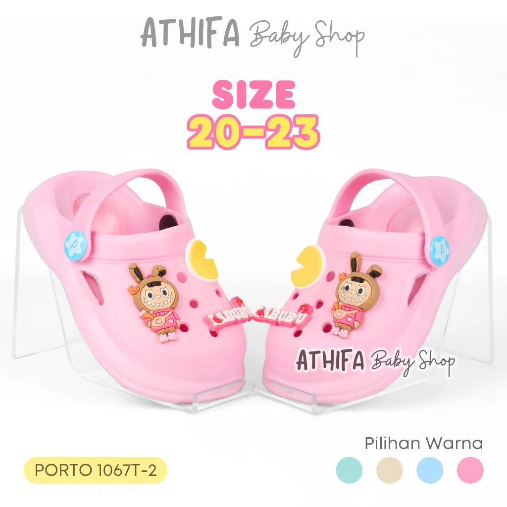 Sepatu Sandal Baim Bayi Perempuan Bunyi Cit Cit Nyit Nyit Balita Usia 6 7 8 9 10 11 Bulan 1 2 3 Tahun Sendal Gunung Karet Eva Cewek Spatu Sandal Prewalker Phylon Ringan PORTO 1067
