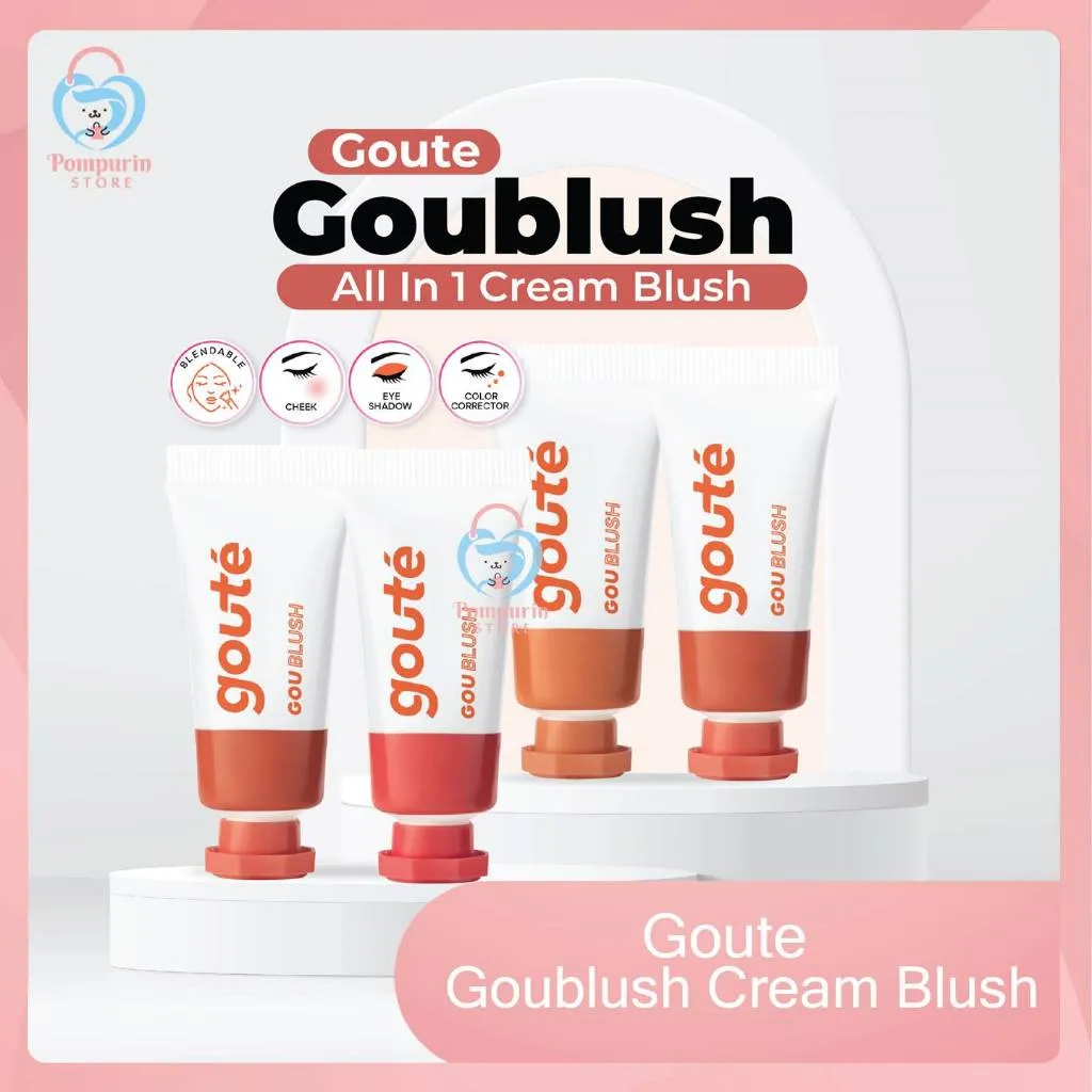 Goute Goublush All In 1 Cream Blush - Blush On Eye Shadow & Color Corrector Blendable High Pigmented Lightweight