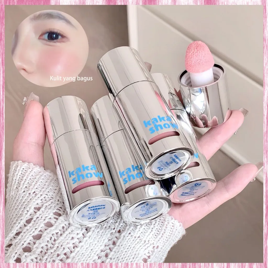 Kakashow Liquid Blush On Matte - Cream Blush Tahan Lama Waterproof Anti Keringat Highly Pigmented & Ultra Blendable Soft Focus, Melembabkan Cocok untuk Pemula Perona Pipi Cream dengan Finish Glass
