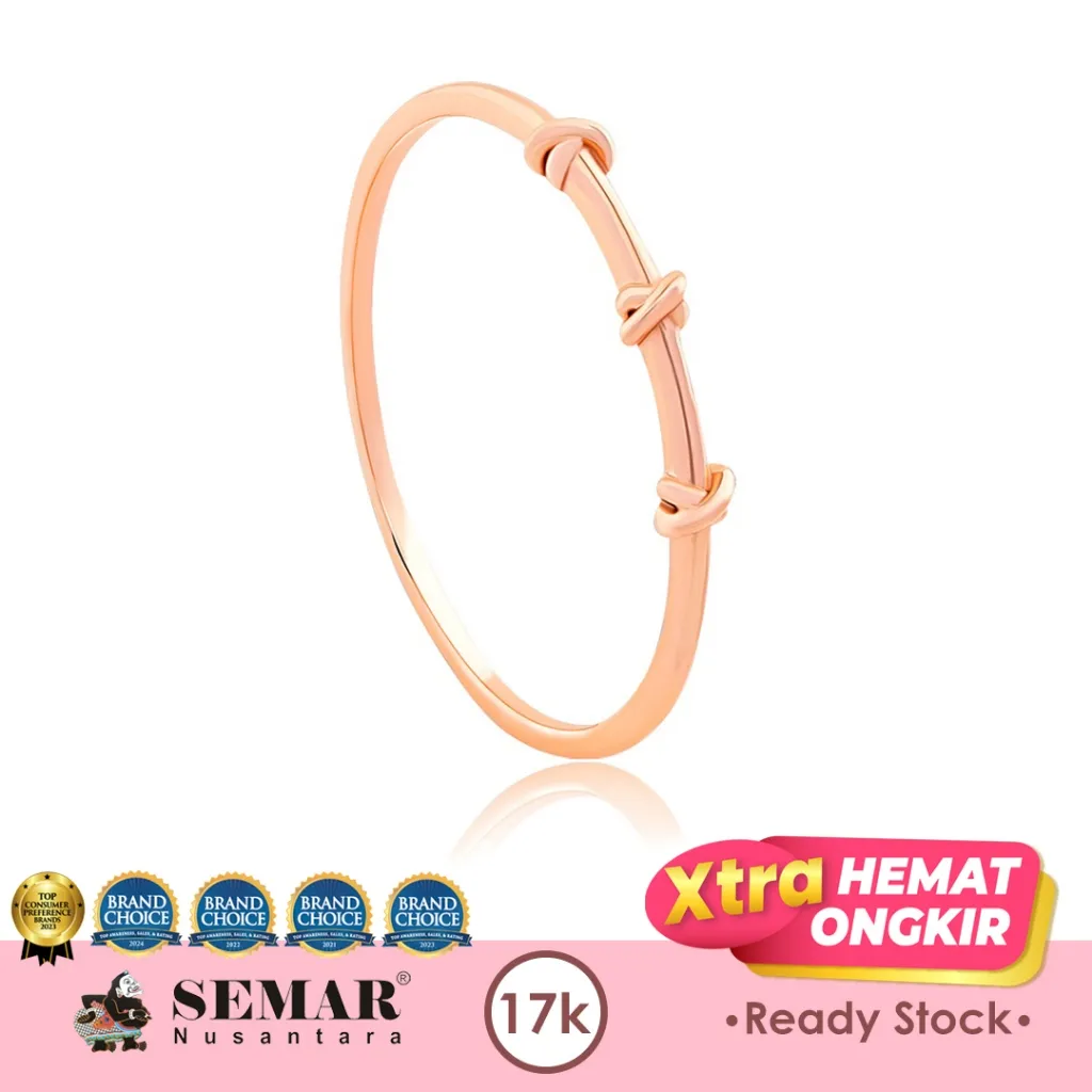 Cincin Emas Ferlina Minimalis Rose Gold 17K Semar Nusantara