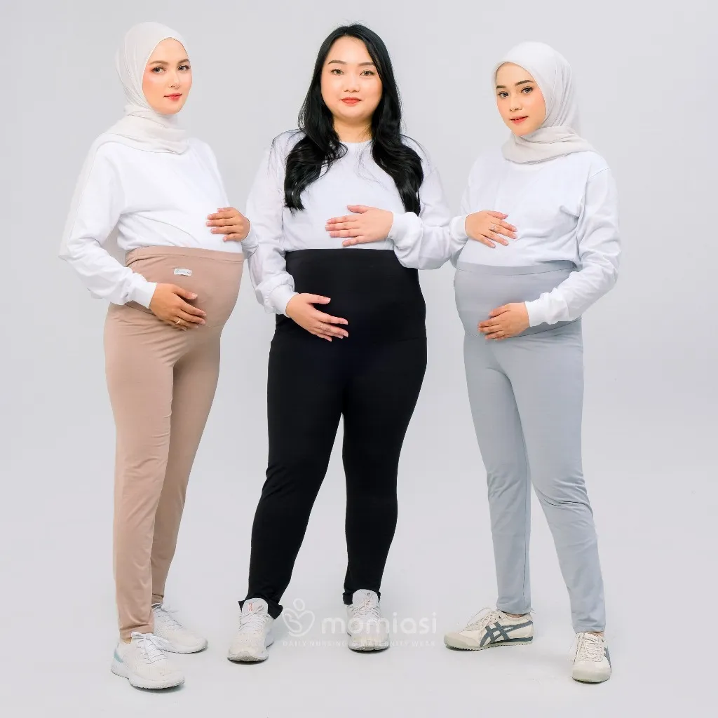 Momiasi - Celana Legging Ibu Hamil Leging Wanita Bumil Maternity Legging Jumbo Premium
