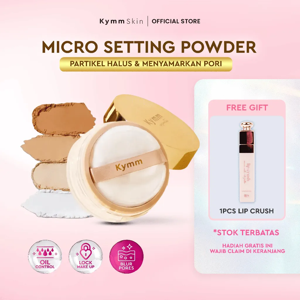 KYMM SKIN Dream Skin Micro Setting Powder | Bedak Tabur Oil Control Tahan Lama Pore Blurring