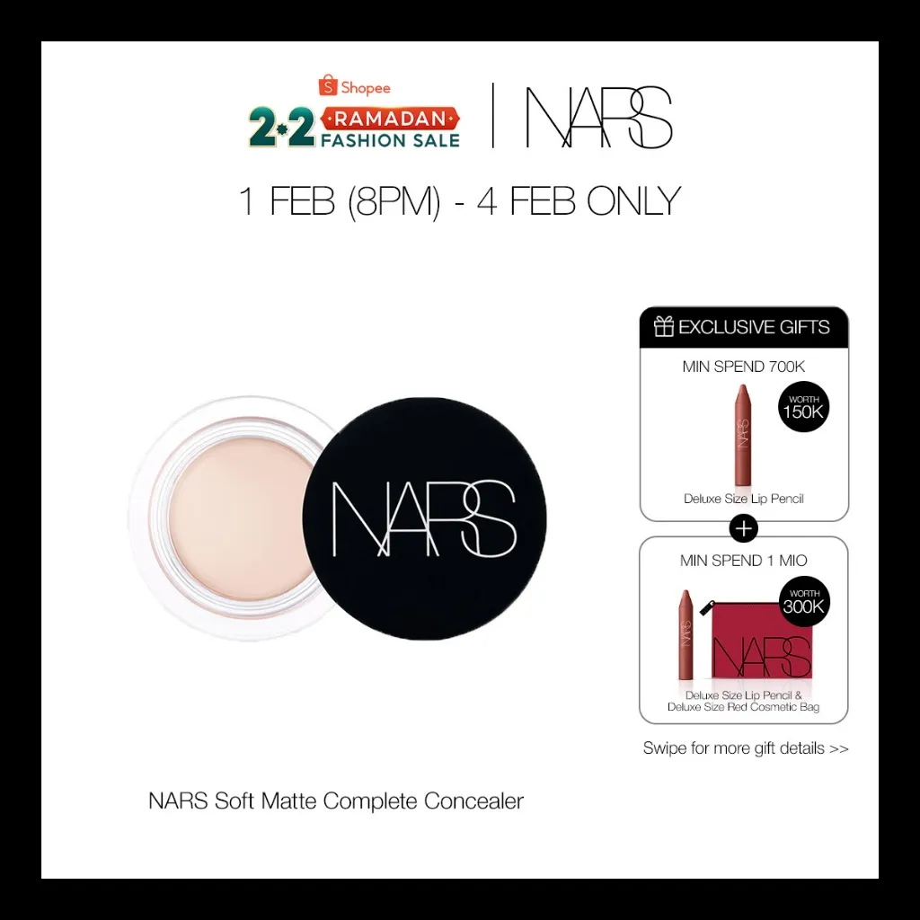 NARS Soft Matte Complete Concealer - Mencerahkan, mengoreksi dan menyempurnakan dengan full coverage