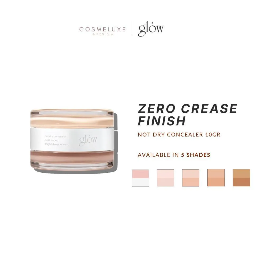 Cosmeluxe - GLOW Not Dry Concealer 2in1 | Dual Ended Corrector & Concealer | Tidak Kering