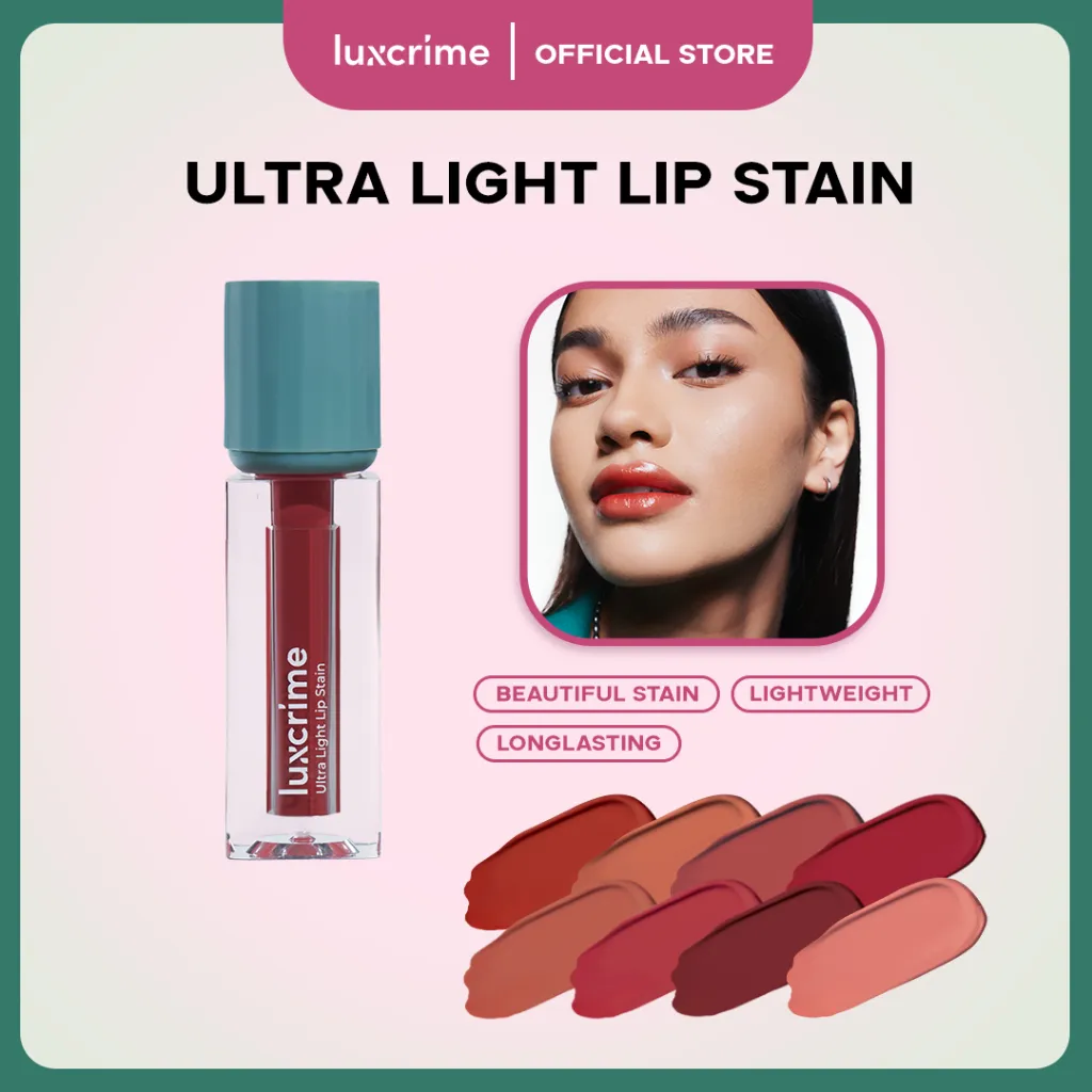NEW Luxcrime Ultra Light Lip Stain - Liptint Waterproof Anti Kering & Anti Transfer Tahan 16 Jam