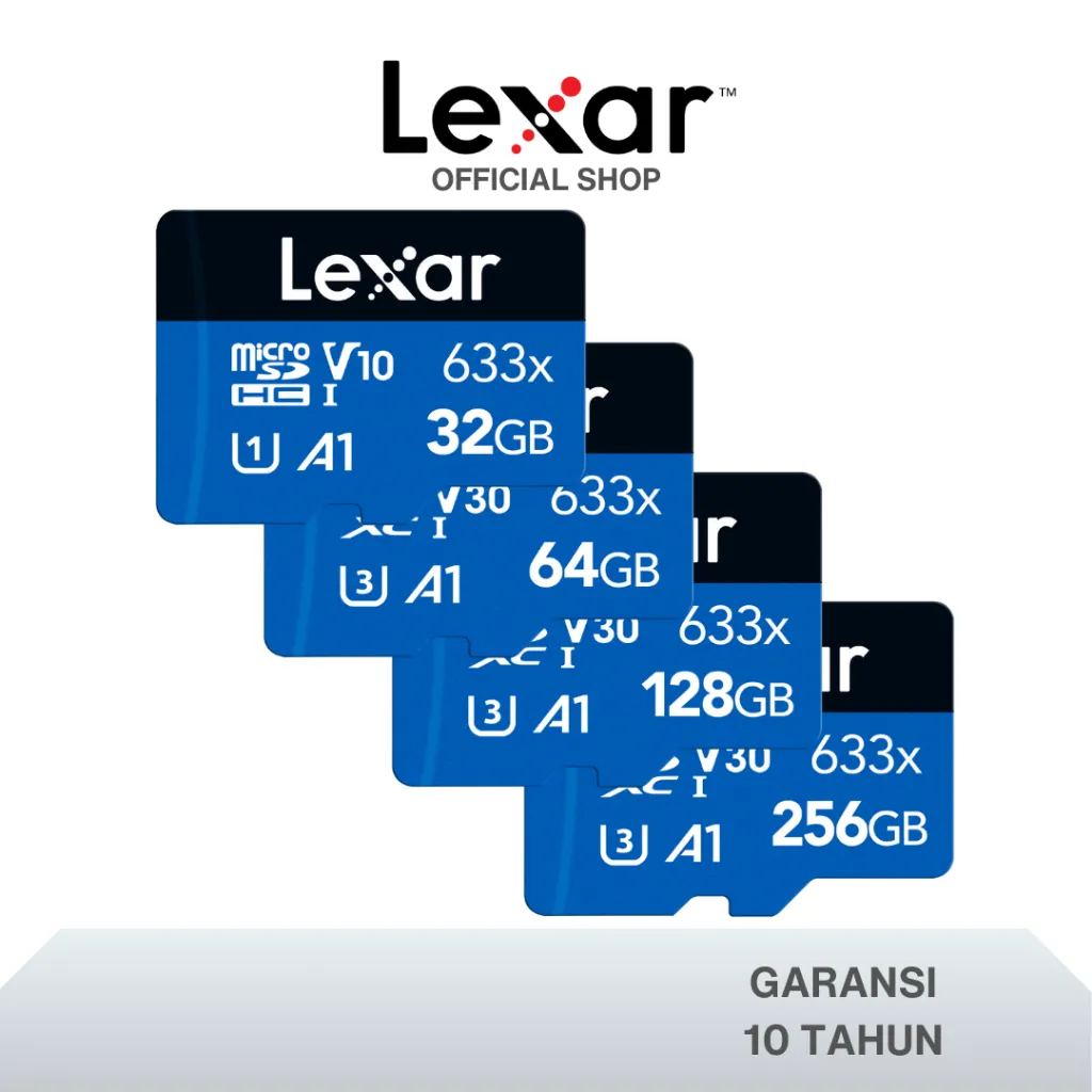 Lexar Microsd 633x 32GB / 64GB /128GB / 256GB High Performance Up to 100MB/s