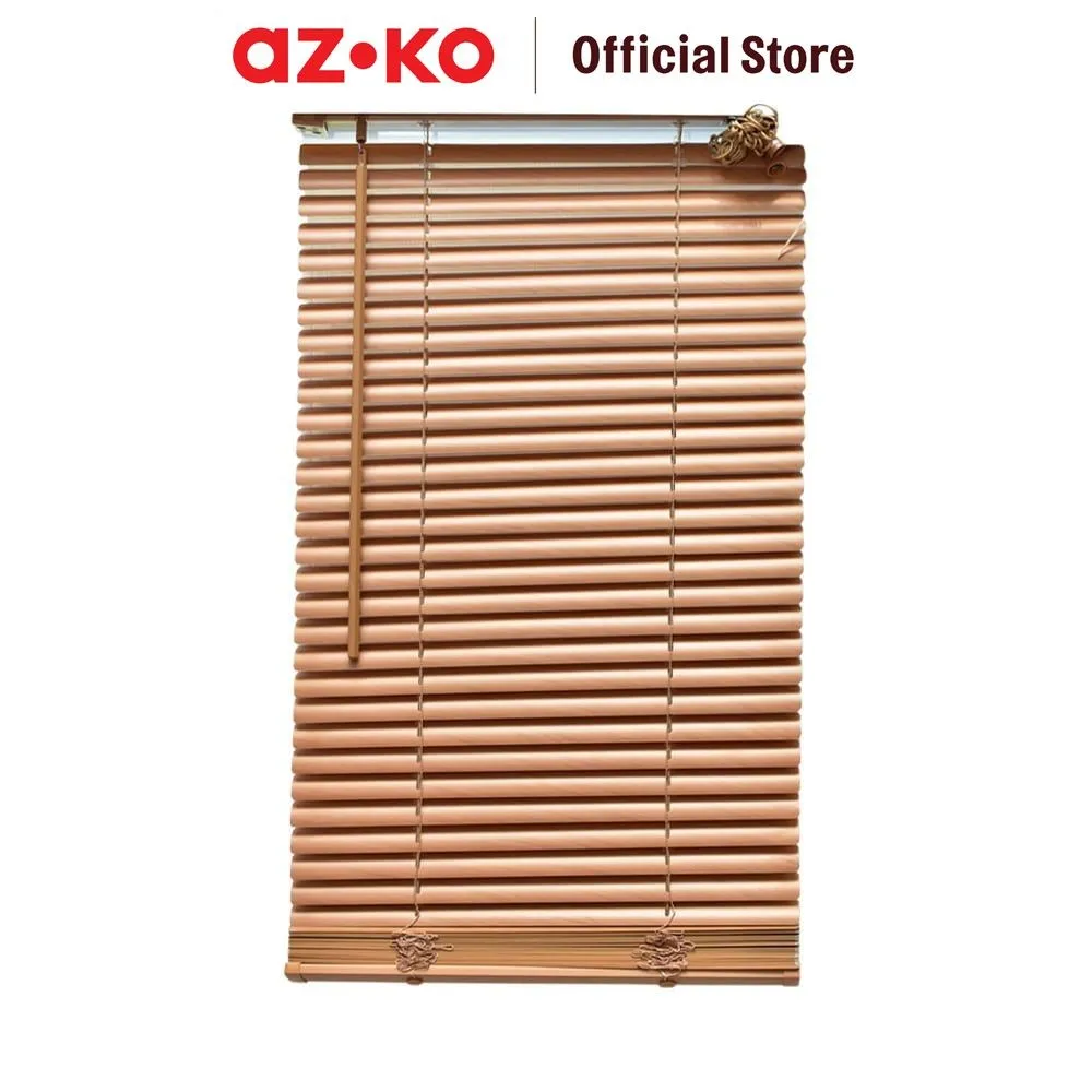 AZKO Forhom 40x180 cm Venetian Blind Pvc - Cokelat Tirai Penutup Kerai Hordeng Venetian Penghalau Cahaya Aksesoris Jendela