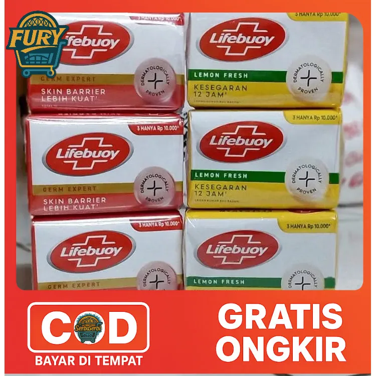 6 Pcs Lifebuoy Anti-sweat Sabun Mandi Batang 60gr