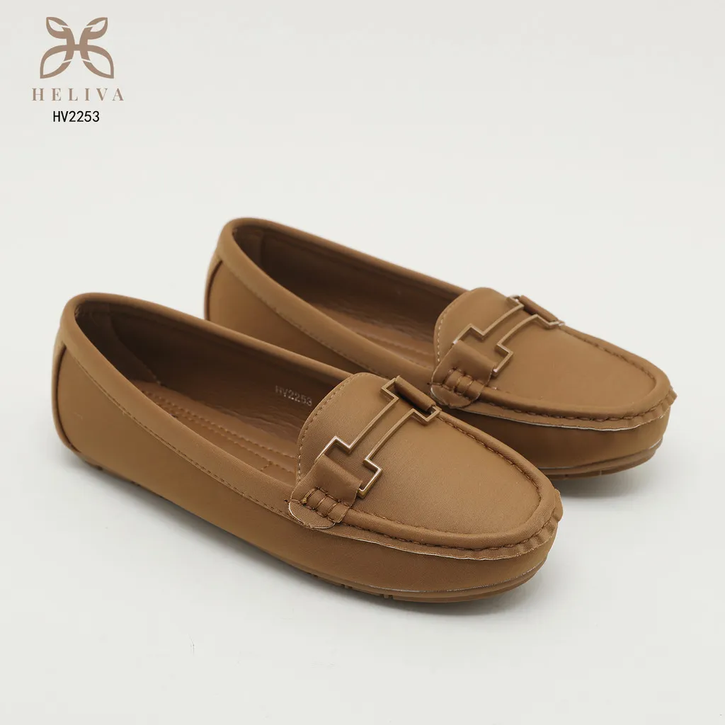 B193 FS HELIVA SHANIA Loafers Moccasin Flat Shoes 1cm HV2253