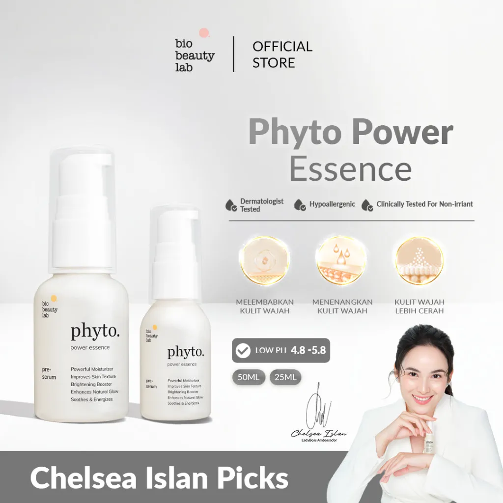 Bio Beauty Lab Phyto Power Essence Booster Serum 30ml/50ml | Pre-Serum | Melembabkan & Mencerahkan Kulit Wajah Menenangkan Kulit Memperbaiki Skin Barrier