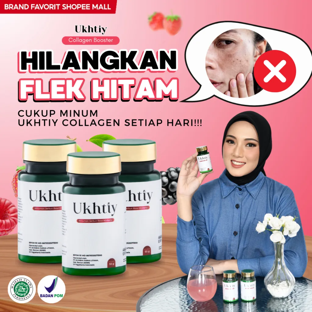 Ukhtiy Collagen Drink Original - Membantu atasi kulit kusam, anti penuaan dini