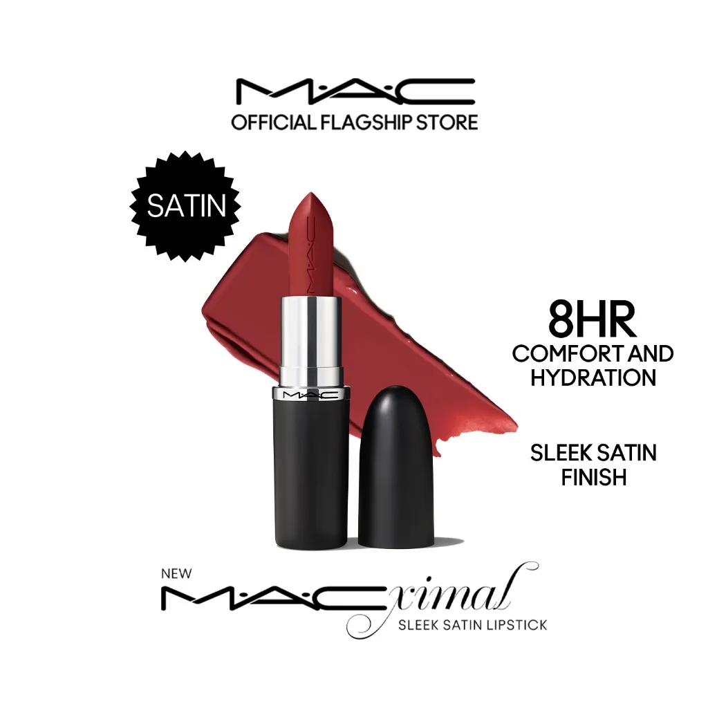 MAC MACXIMAL Sleek Satin Lipstick / Lipstick Glossy Melembapkan