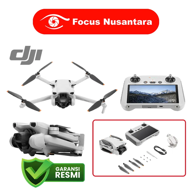DJI Mini 3 With DJI RC Remote / DJI Mini 3 With DJI RC-N1 Remote Drone Kamera GARANSI RESMI