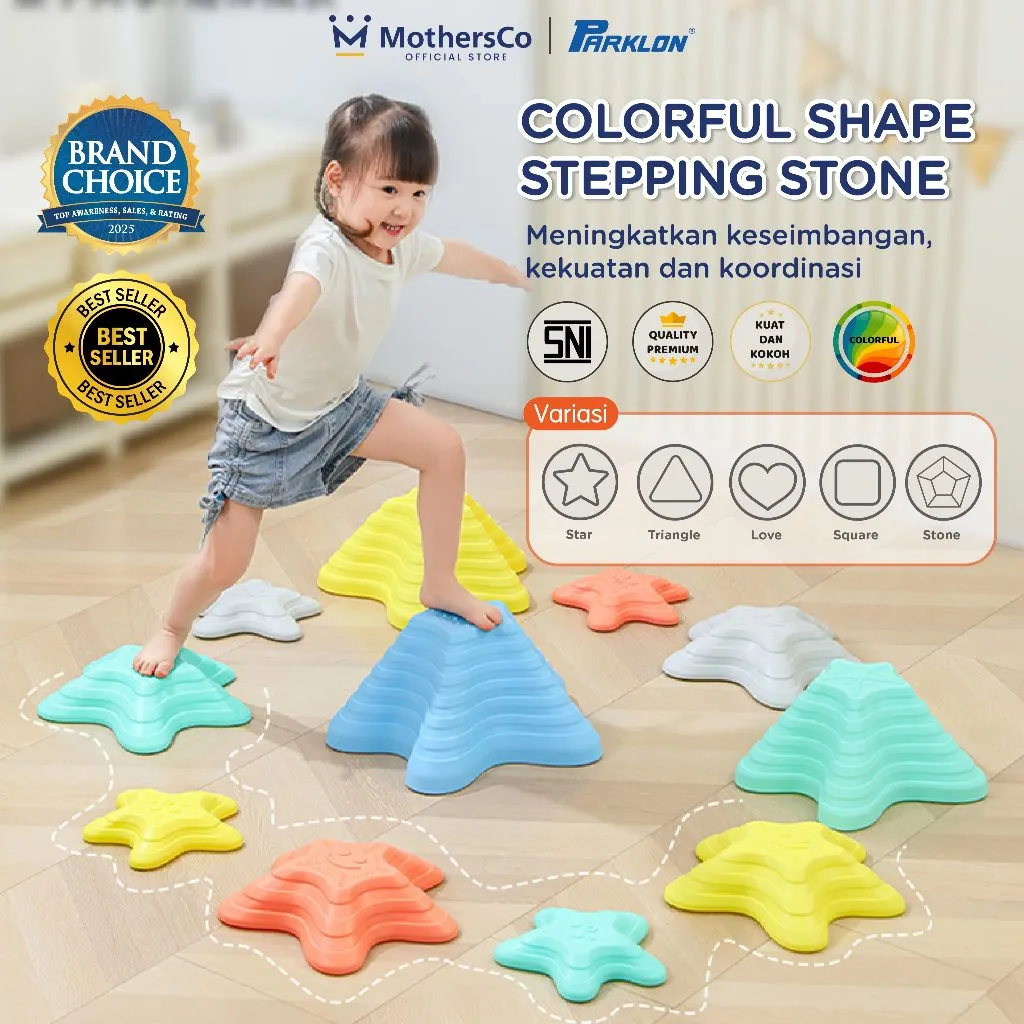 Parklon Balance Beam | Balance Stone | Stepping Stone | Papan Titian | Papan Kesimbangan | Mainan Jinkat Pincang | Hopscotch Ring