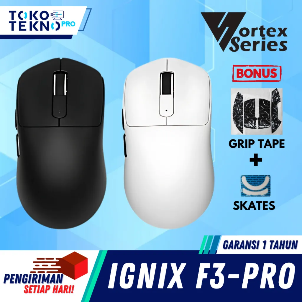 Vortexseries Vortex Ignix F3 / Ignix F3 Pro Wireless Mouse Gaming 3in1 Connection