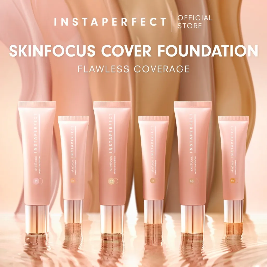 Instaperfect Skinfocus Cover Foundation 30 ml (Real Skin High Coverage, Breathable Comfort, SPF 40 PA+++)
