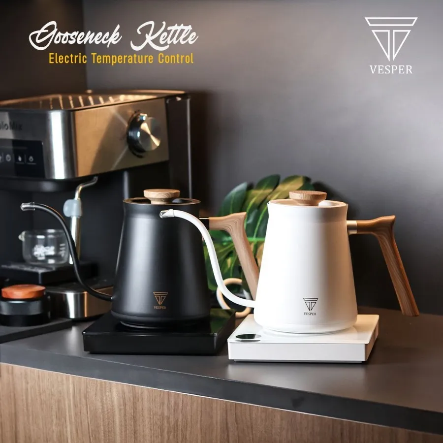 Vesper gooseneck kettle electric temperrature control / teko kopi listrik elektrik 600ml 1000W