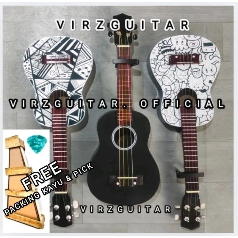 PAKET UKULELE SENAR4 DOEDLE FREE PACKING KAYU  */* GARANSI PENGIRIMAN PACKING AMAN  UKULELE SENAR4 / PACKING AMAN