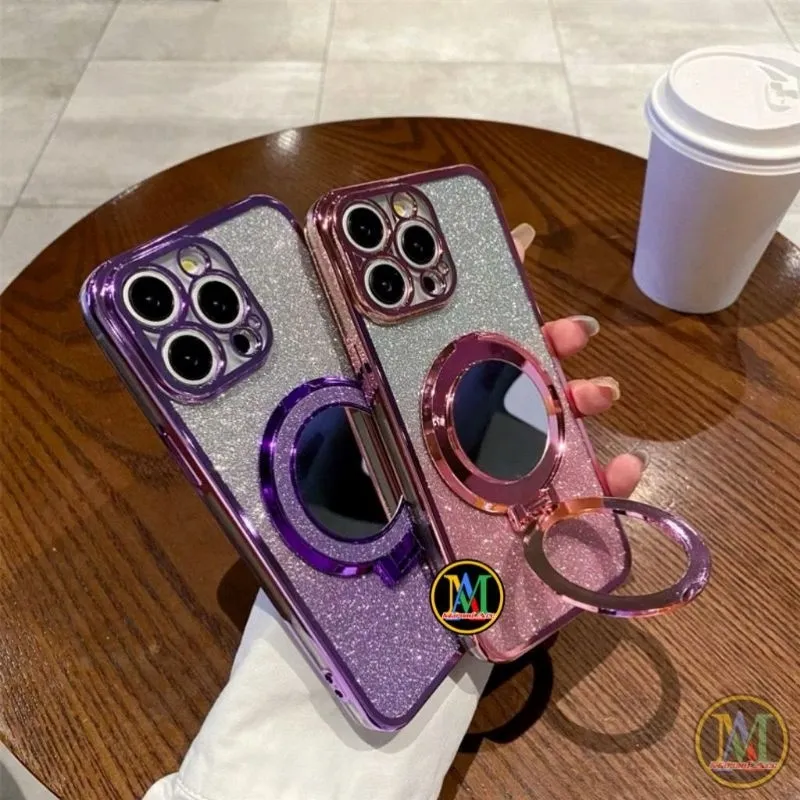 CASE OPPO LUXURY GLITTER - MIRROR STAND HOLDER OPPO A5S A7 A12 A11K A1K A15 A15S A16 A16S A17 A17K A18 A3 A3S A3X A33 A36 A38 A5 A5X A5i A53 A54 A54S A57 A57S A58 A6 A6T A6X A60 A76 A77 A77S A5i A96 F9 F17 PRO RENO 4 4F 5 6 7 8 13F 14F M054 M055 M056