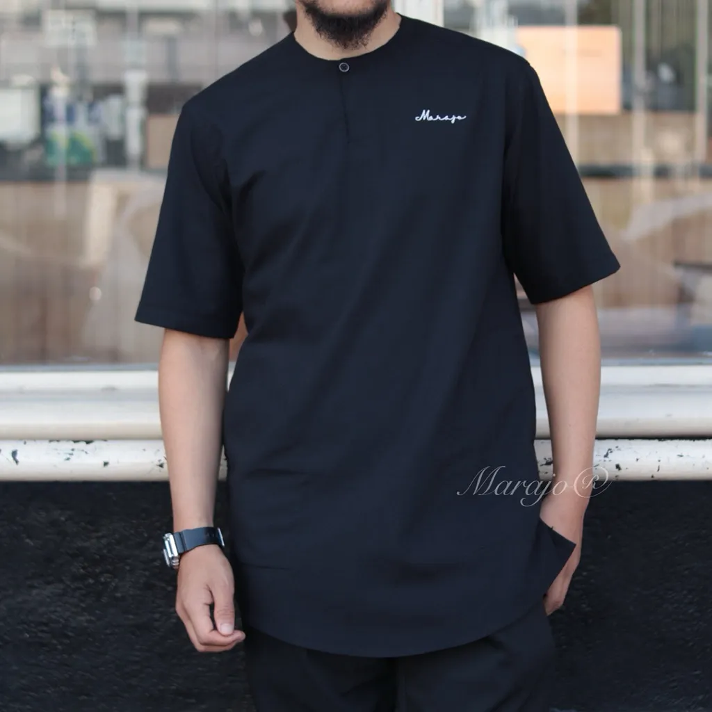 Marajoofficial-kemko casual pria lengan pendek bahan katun