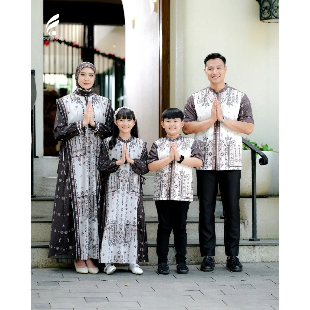 ONEBRANDHIJAB - AL HAMBRA Toffee Sarimbit keluarga lebaran couple baju muslim ibu ayah anak perempuan dan laki-laki