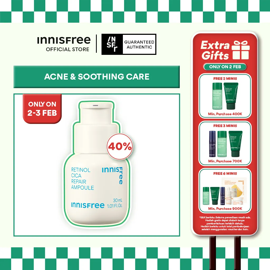 [Special 2.2 Disc 40%] Innisfree Retinol Cica Repair Ampoule / Acne & Soothing Care Serum