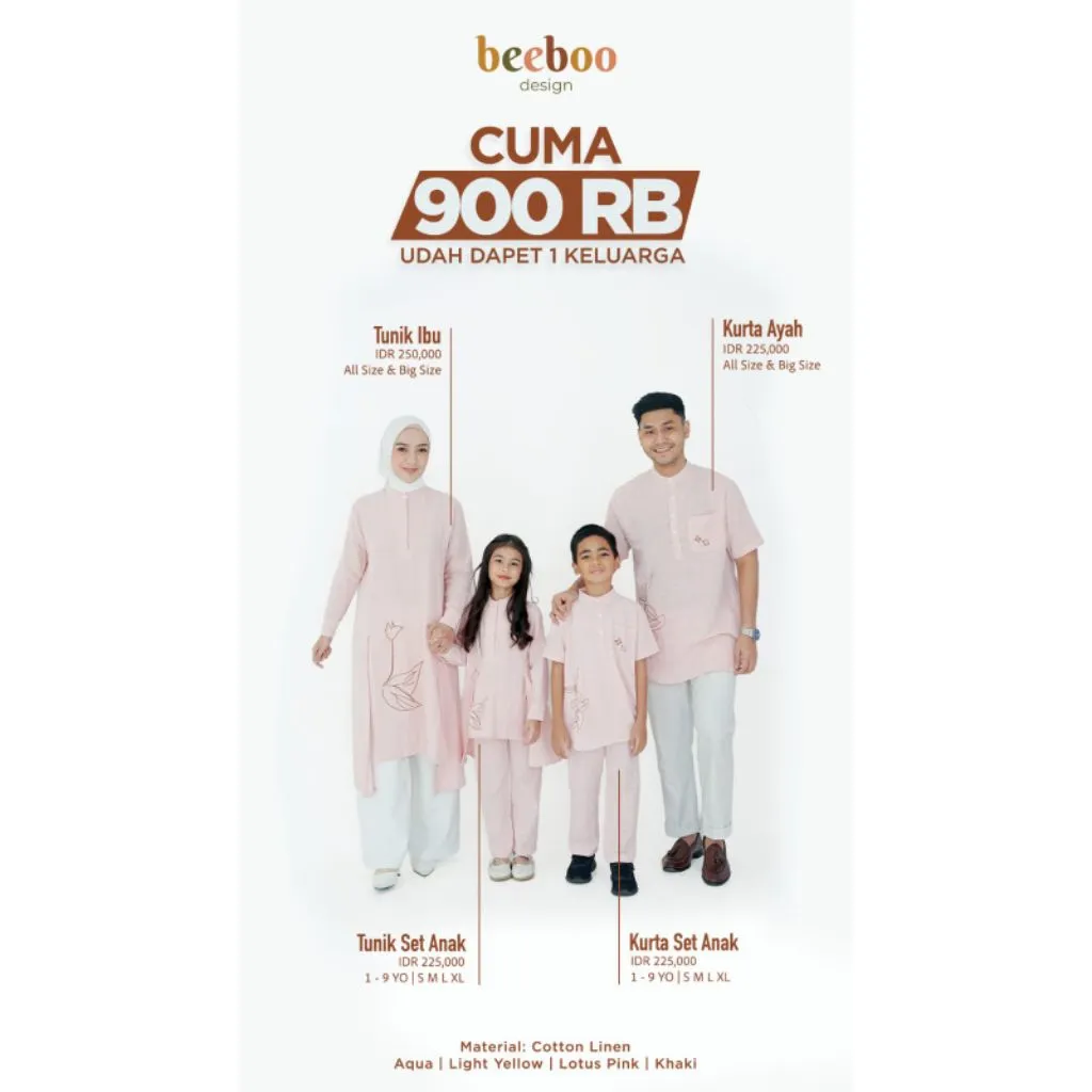 Beeboo Design 2.2 MEGA SALE Kareem Iedh Series | Sarimbit | Family set | Baju lebaran keluarga | Baju couple | Sarimbit Keluarga