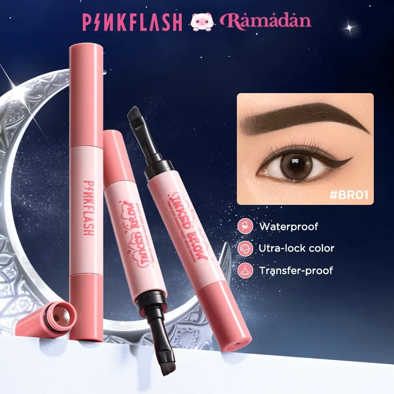 PINKFLASH Tahan air Eyebrow Pomade Cream Tahan lama Smudgeproof Quick-drying Shaping