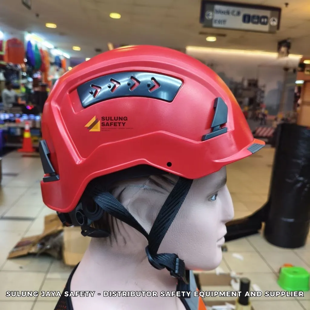 SAFETY HELMET HUNTER CLIMBING ORIGINAL 100% ASLI WARNA MERAH - HELM OUTDOOR DAN GONDOLA